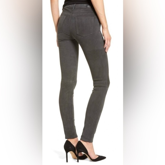 AG Jeans The Legging Super Skinny Slate Suede Pants size 25 - Picture 2 of 7